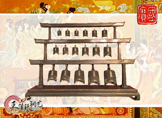 山東客戶定制17件古編鐘，迎賓編鐘古樂(lè)