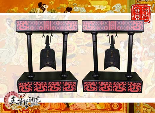 單件編鐘工藝品、外賓禮品、中國(guó)青銅編鐘